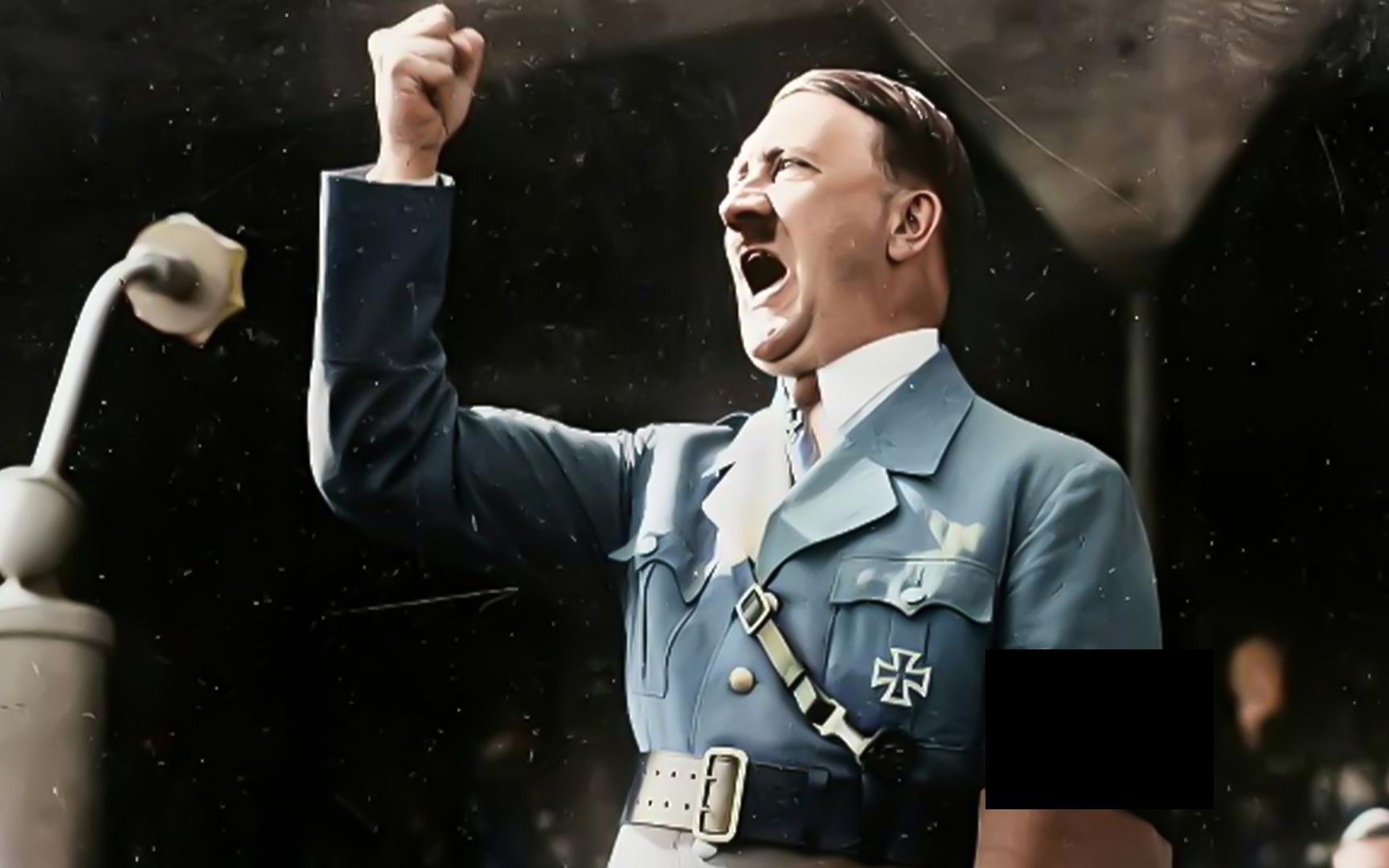 1936年，希特勒纽伦堡演讲真实影像，极具煽动性的话术让人害怕