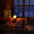 旧的冬季小屋 - 暴风雪、壁炉和暴风雪的声音让您入睡，放松