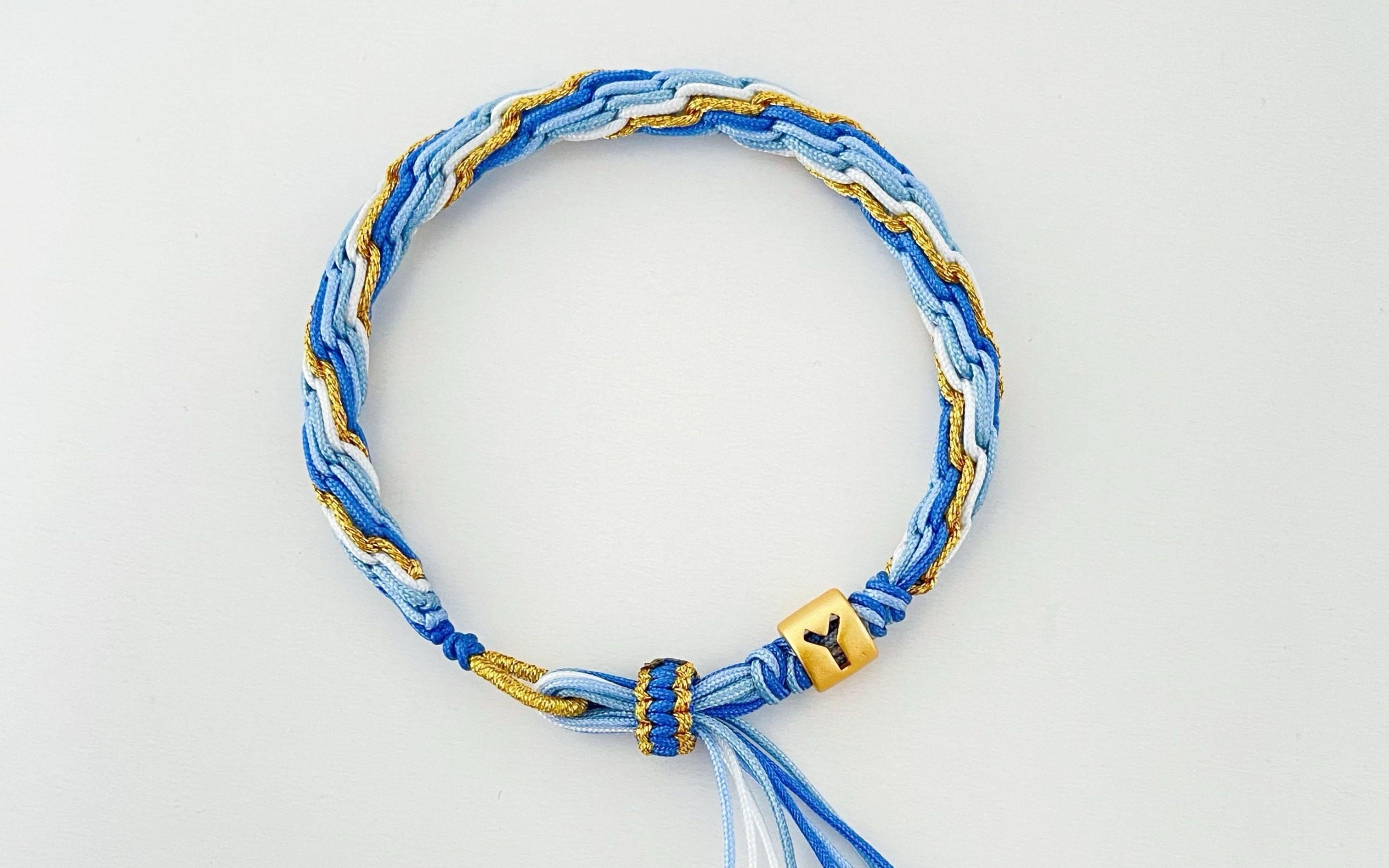五彩轮回手链编织教程 更多款式配色手绳