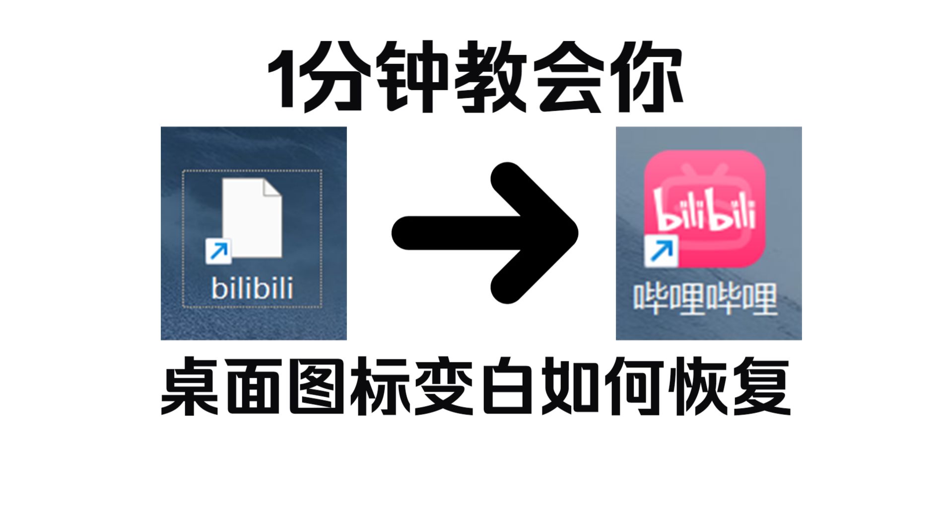 1分钟教会你桌面图标变白如何恢复