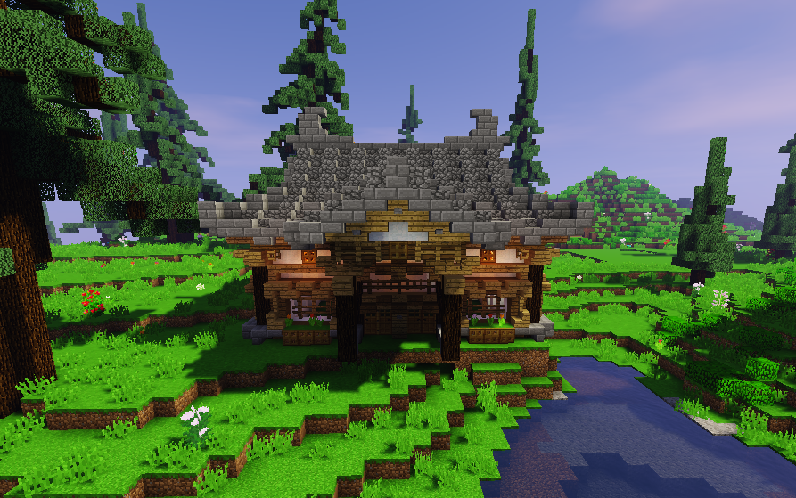 Minecraft建筑教程 Mc好看又简单的中式小屋 生存可造 哔哩哔哩 つロ干杯 Bilibili