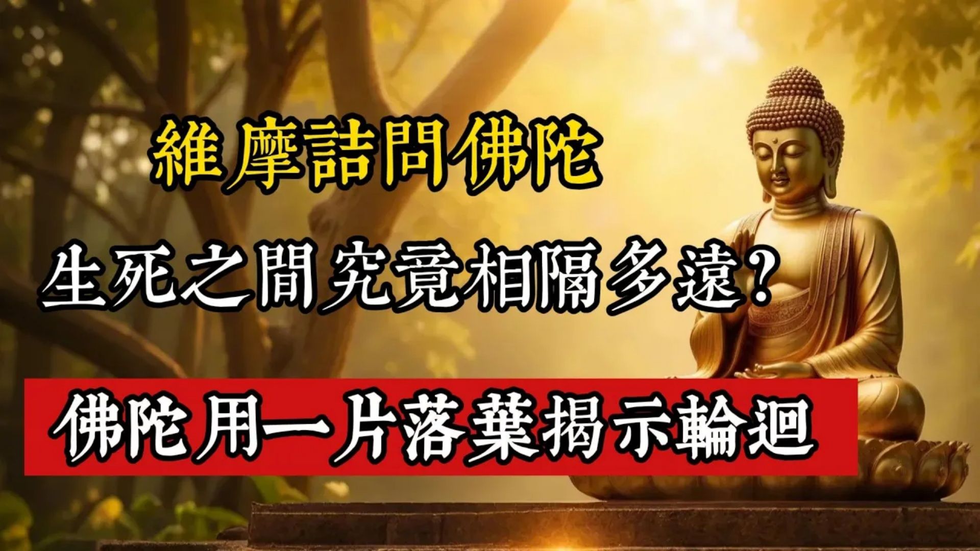 维摩诘问佛陀：生死之间究竟相隔多远？佛陀用一片落叶揭示轮回