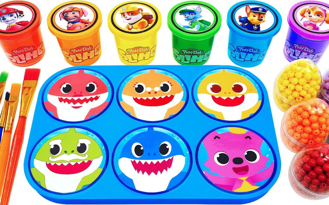 儿童益智手工DIY如何用鲨鱼宝宝的爪子制作彩虹粘糖