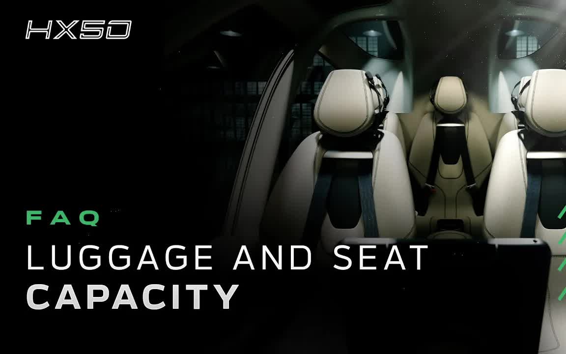 What is the seat and luggage capacity of the HX50