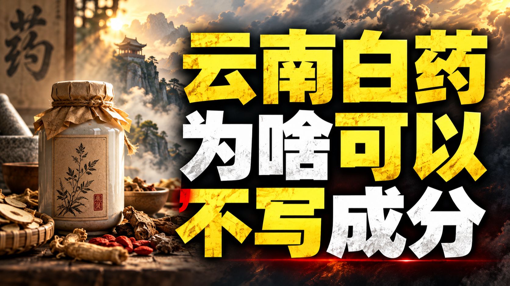 云南白药为啥可以不写成分？
