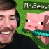 【MrBeast Gaming】Beating Minecraft As a Pig!