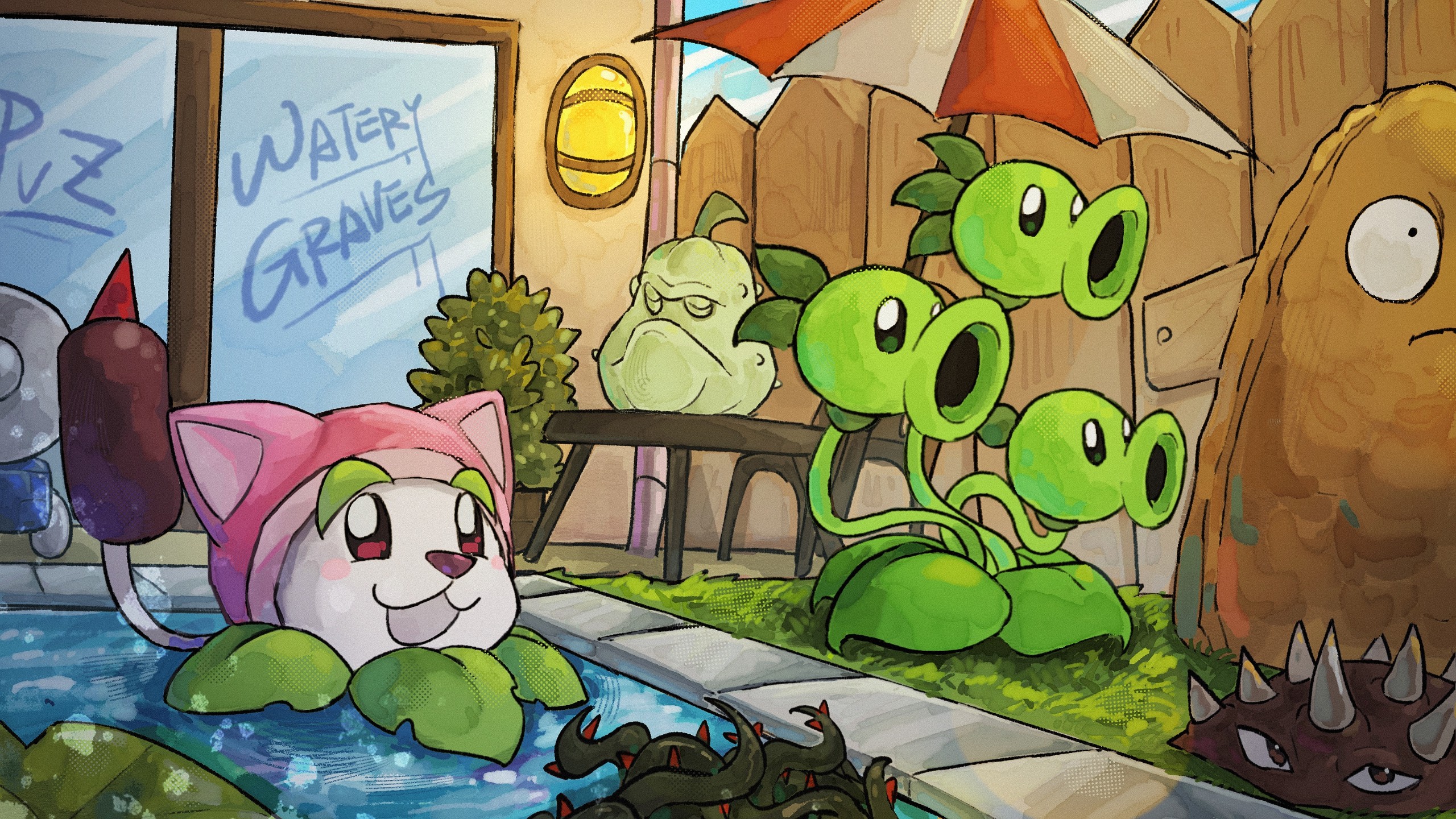 超好听的「𝐖𝐚𝐭𝐞𝐫𝐲 𝐆𝐫𝐚𝐯𝐞𝐬」 (`･ω･´)ゞ 🎉 欢迎来到泳池派对 🌊