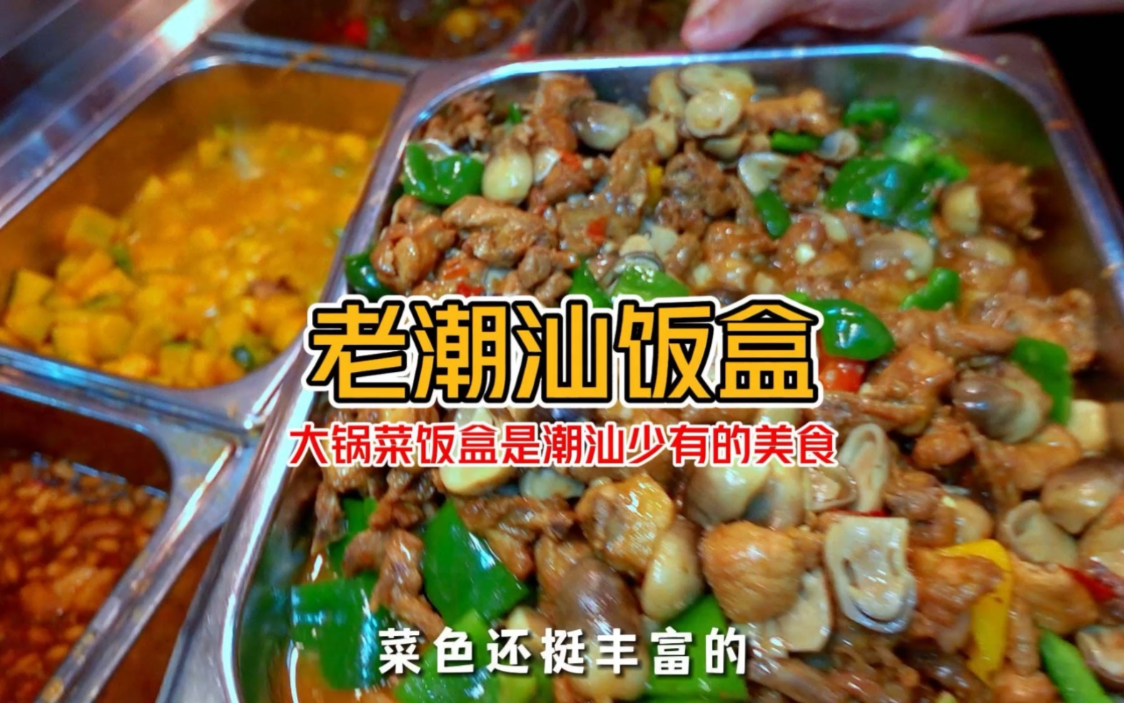 《潮汕大锅菜盒饭一定要试下》一个盒饭一口家的味道 每天有五六十种菜品 确定不来潮汕整一个？