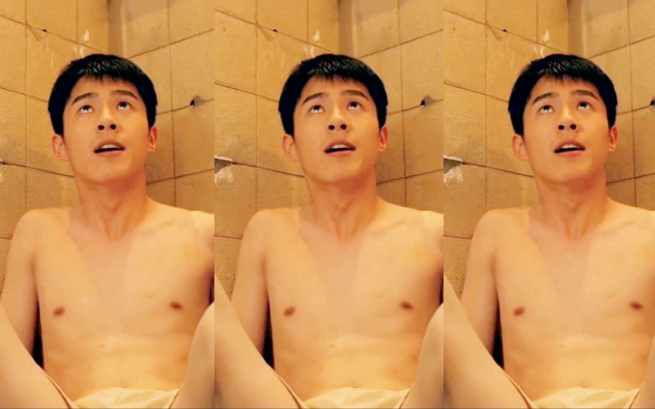 刘昊然第一次进Gay澡堂，就被一群基佬给扒光了...