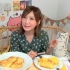 【木下大胃王】裹着鸡蛋和蜂蜜的超大火腿奶酪法国吐司三明治 @柚子木字幕组