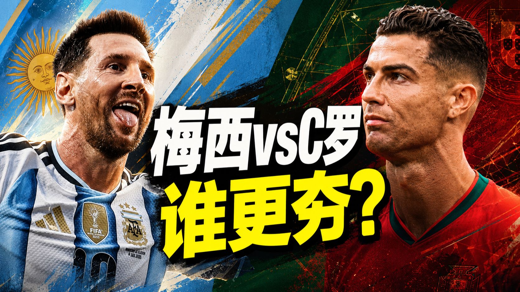 梅西vsC罗：谁更夯 ？阿根廷葡萄牙谁更强？