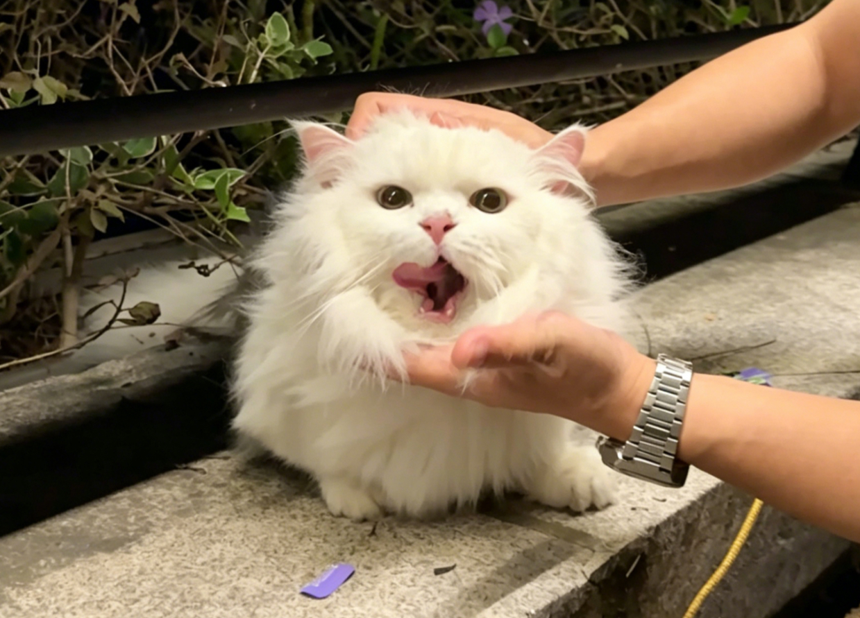 儿豁！夜跑救了只跳江梦中情猫！