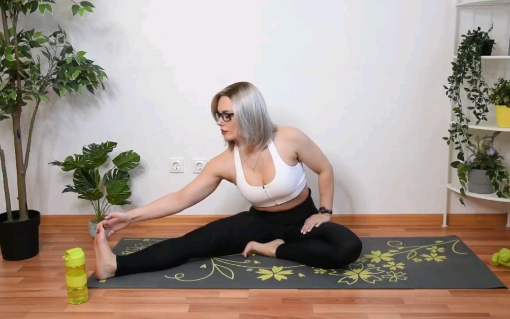Pantyhose Yoga with Ms. Corrie, Follow Teacher Yoga