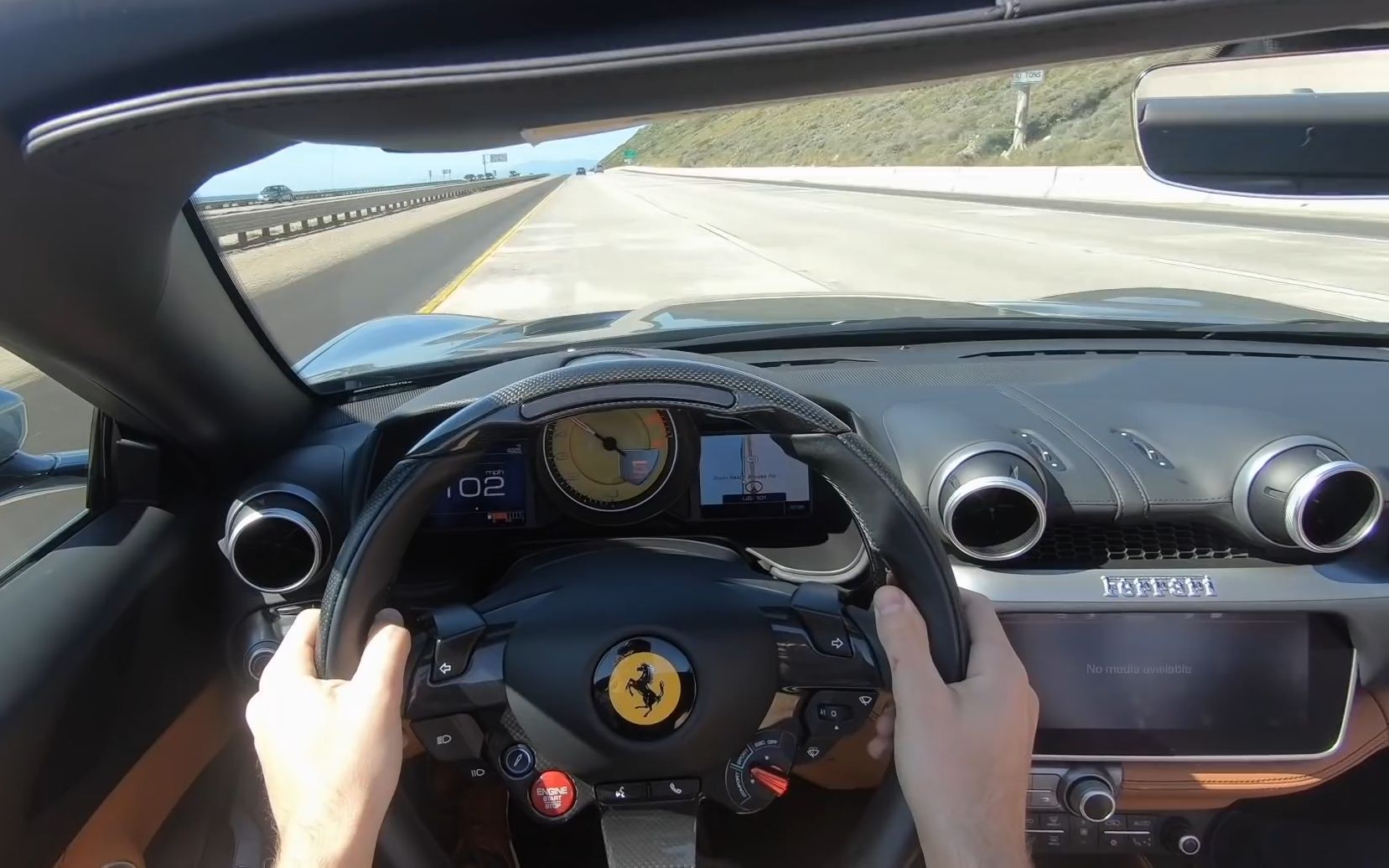 2019款超跑ferrari法拉利portofino第一视角试驾
