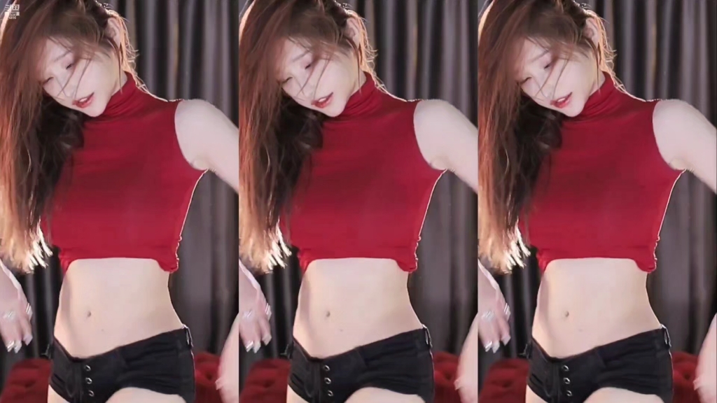 vivi小小酥 红衣热裤