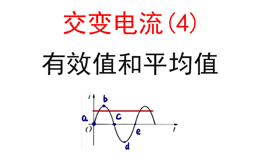 【选修3-2交流电】【四值】4.有效值和平均值