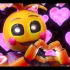 Stylized Toy Chica vibing her head for 2 minutes and 47 seco