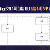 在Visio中，如何给一片形状添加虚线外框