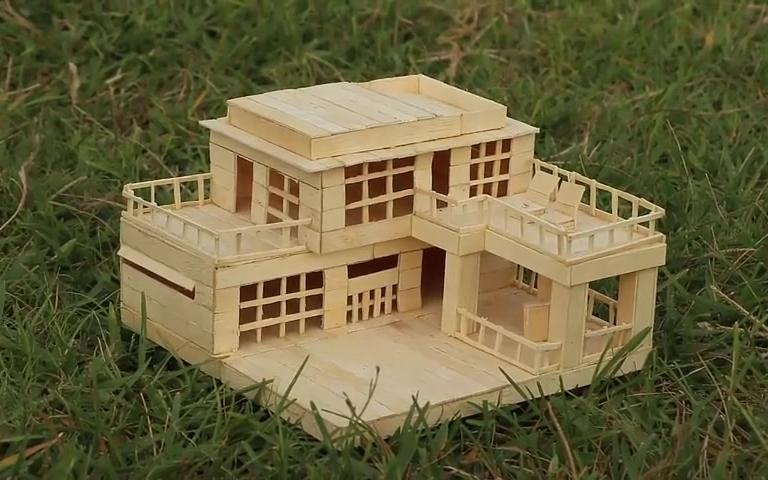 房屋模型用雪糕棒制作房屋