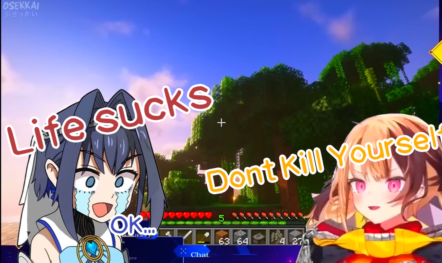 Gigi试图安慰陷入抑郁的双重人格Kronii