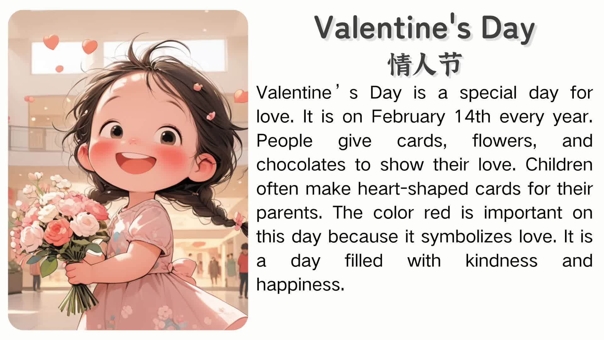 📚小学少儿每日英语短文听读｜情人节