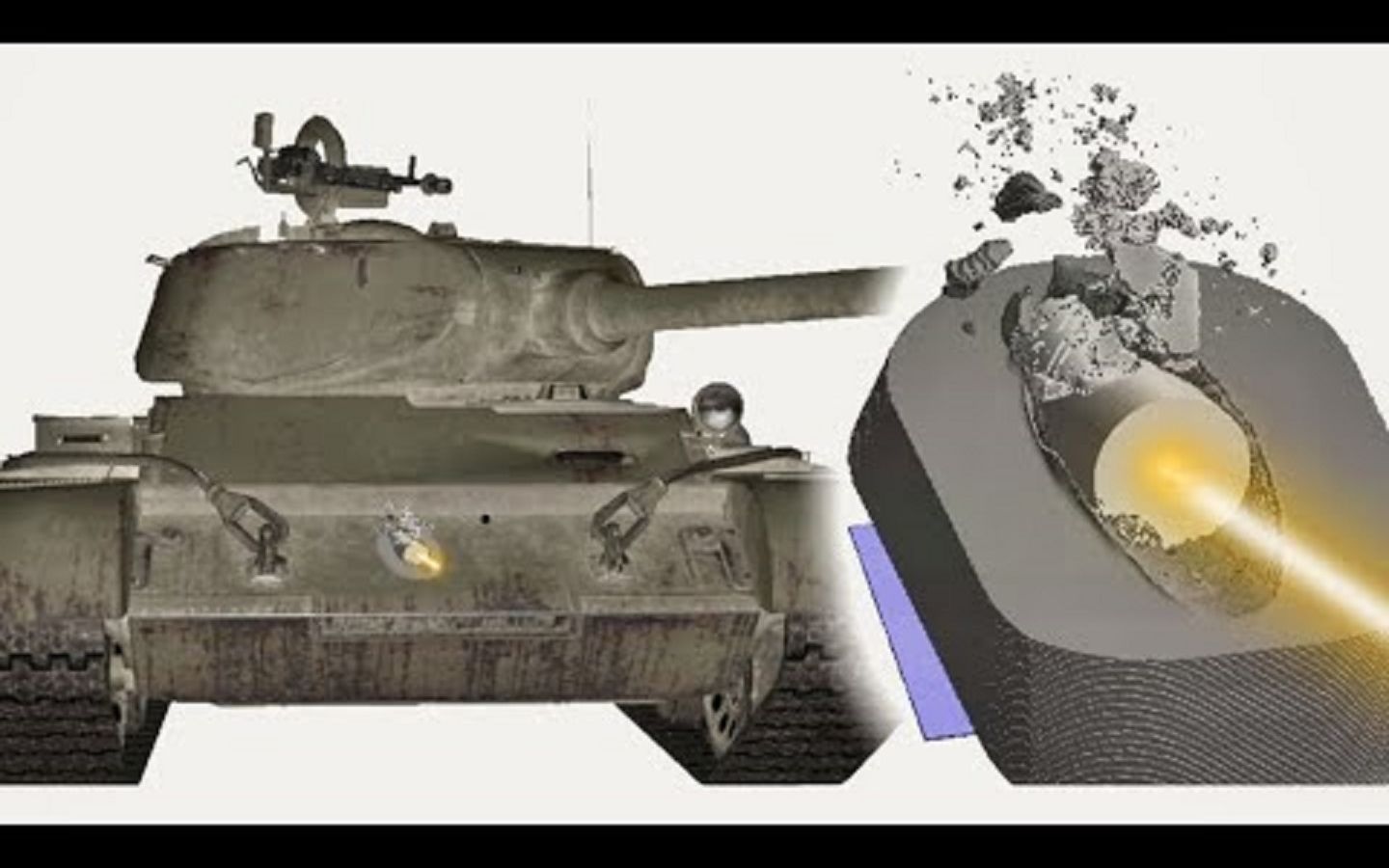 超级潘兴对T-44首上装甲的侵彻力分析
