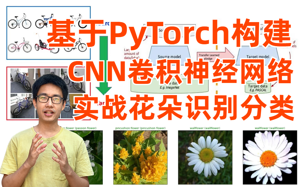 什么是卷积神经网络？计算机博士精讲基于pytorch构建CNN卷积神经网络实战花朵分类，适合初学者的深度学习实战！