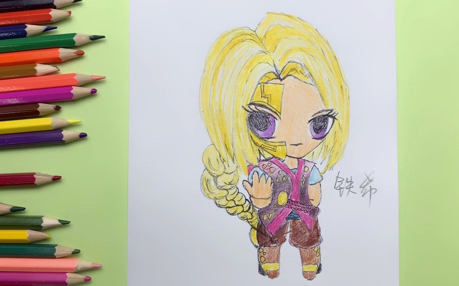 手绘q版叶罗丽铁希简笔画,是不是有点可爱呢?
