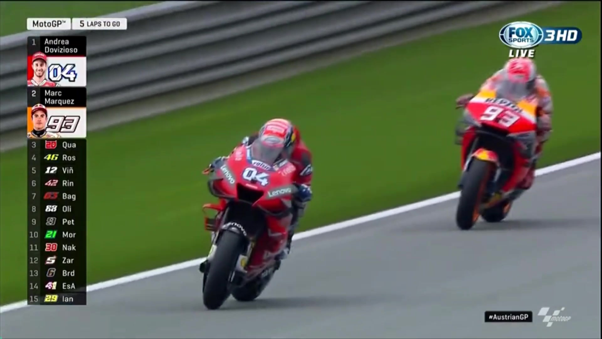 Moto GP 奥地利站 Dovi VS 小马 精彩缠斗 哔哩哔哩 bilibili