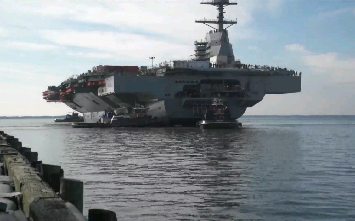 军事美国海军cvn79约翰f肯尼迪号航空母舰出坞