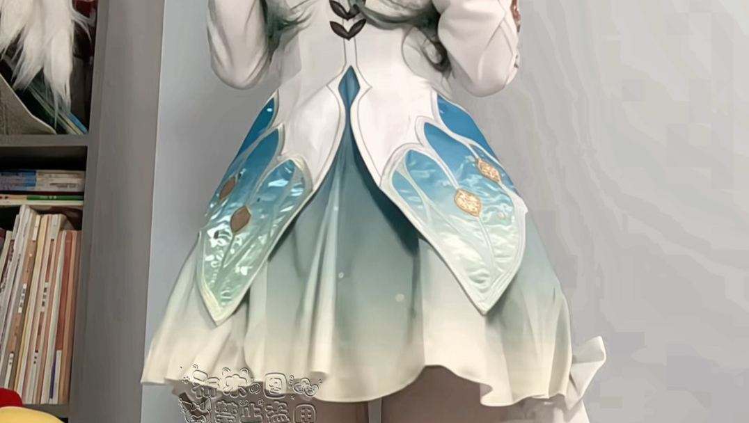 冲着抽绳买的#cos服展示 #流萤cos #试衣