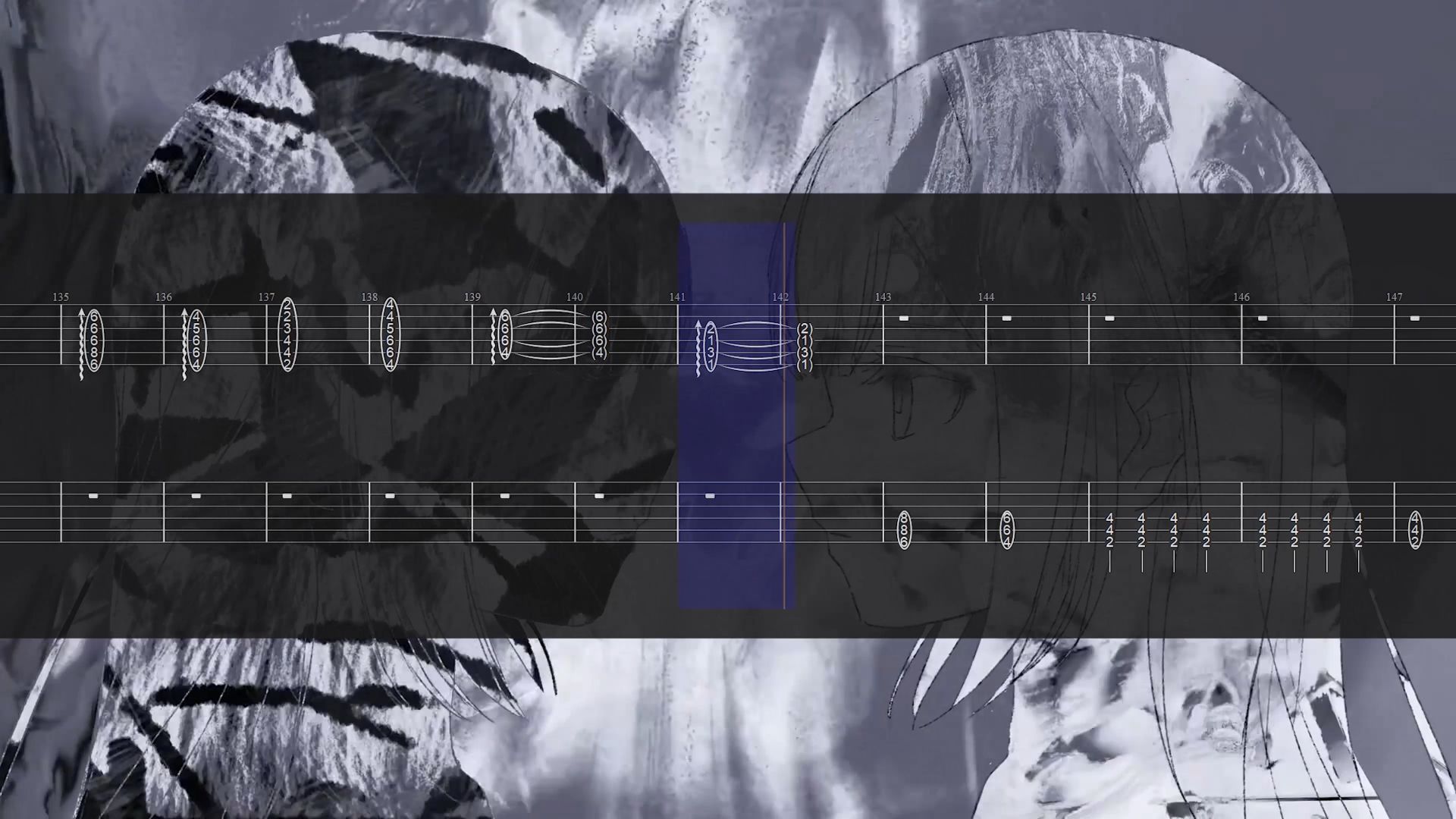 【扒谱+伴奏】Ave Mujica 新曲「The Whole Blue World」六弦标准调音 吉他伴奏+吉他分轨