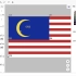 XY19 马来西亚国旗绘制2：蓝底黄月
