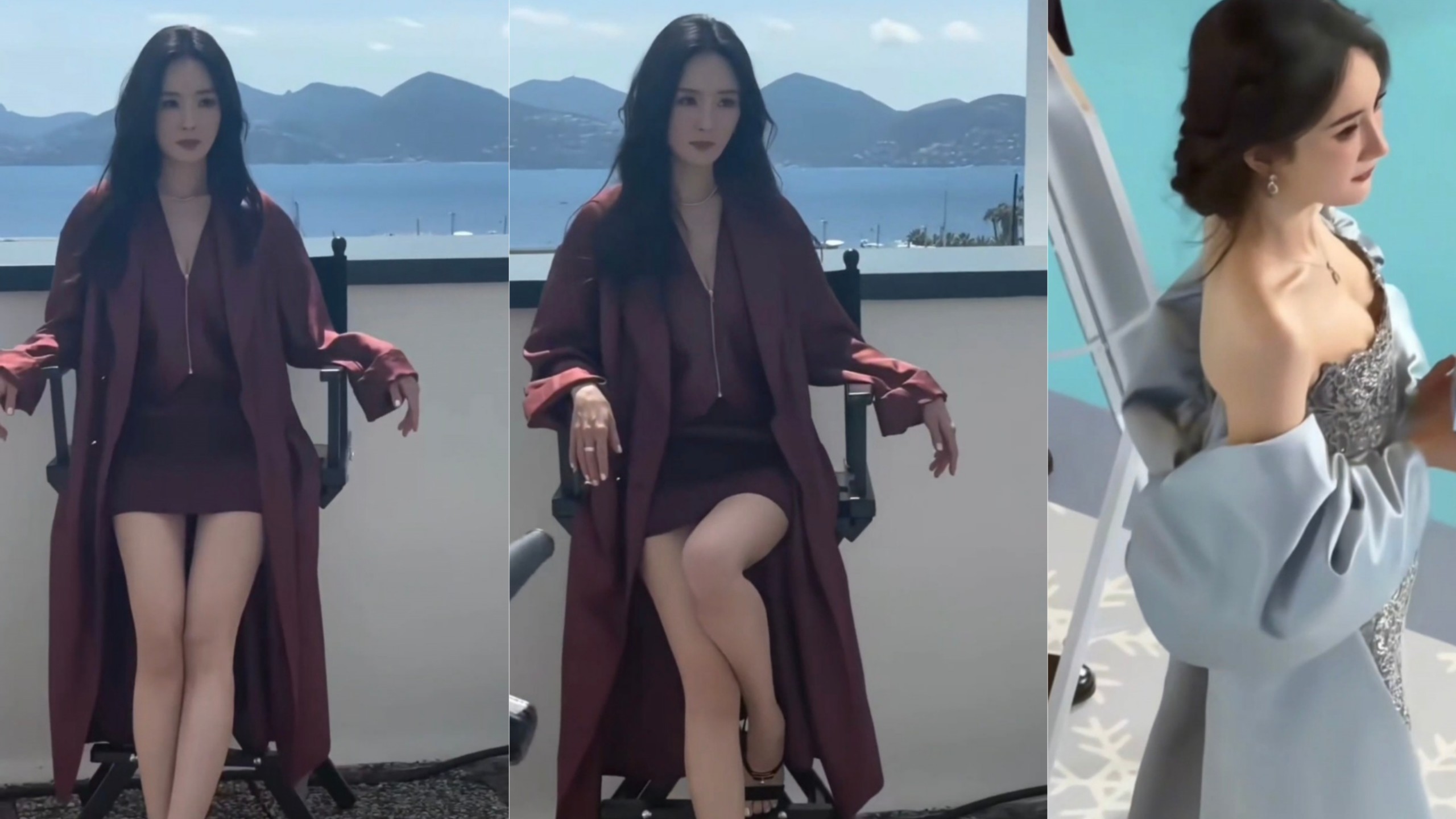 杨幂 红色包臀裙 大长腿！