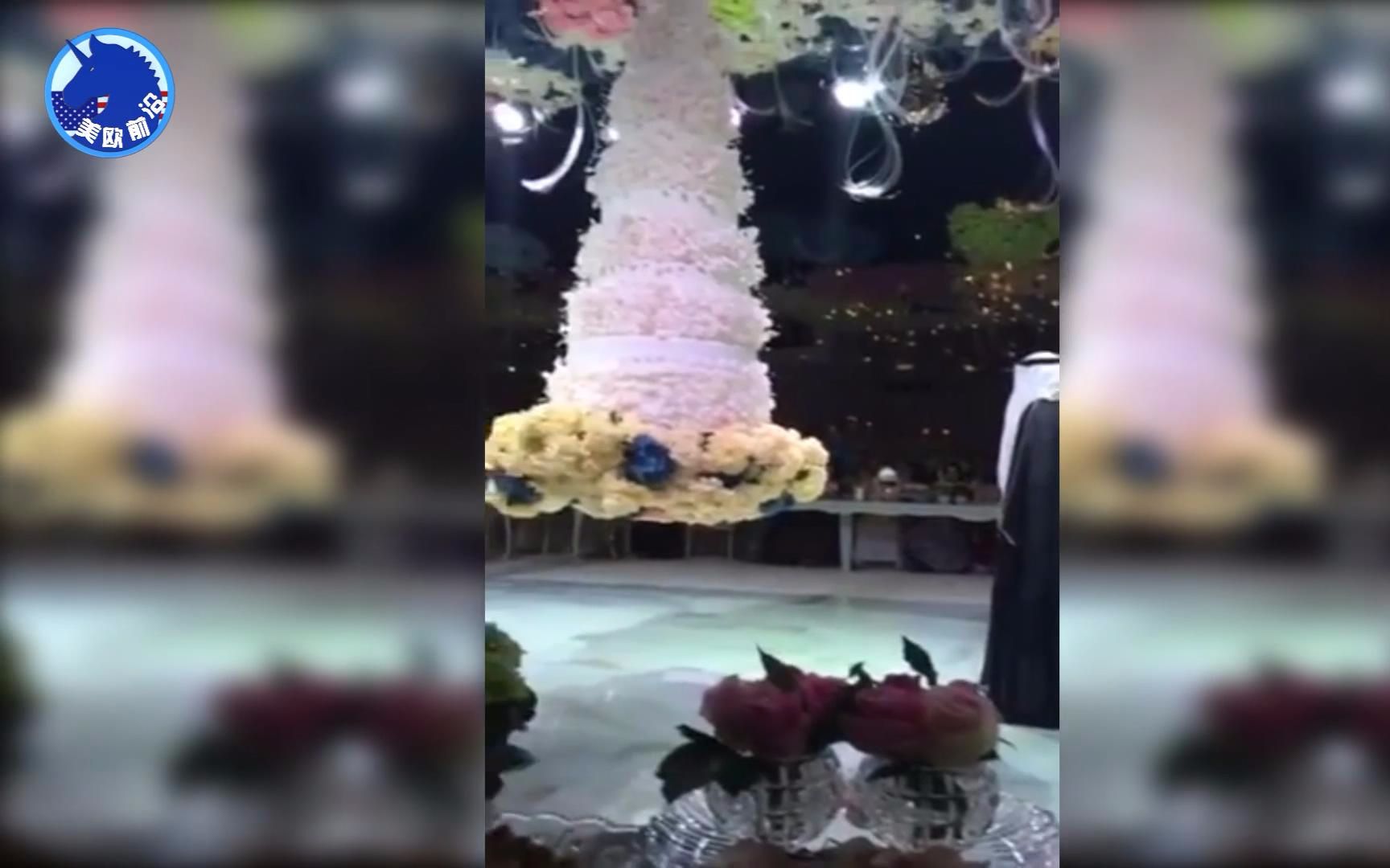 震惊!结婚蛋糕用吊车吊,迪拜酋长女儿的土豪婚礼