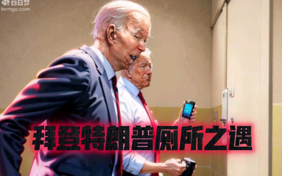 拜登特朗普厕所之遇