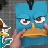 ［手工皮具］鴨嘴獸泰瑞創意皮包皮革手作DIY-(一)臉部 Perry the Platypus