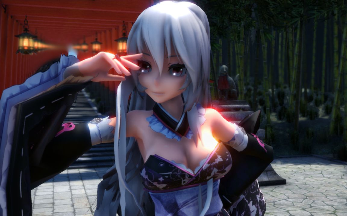 【mmd】【写实向渲染】和服旗袍弱音小姐姐的一骑当千