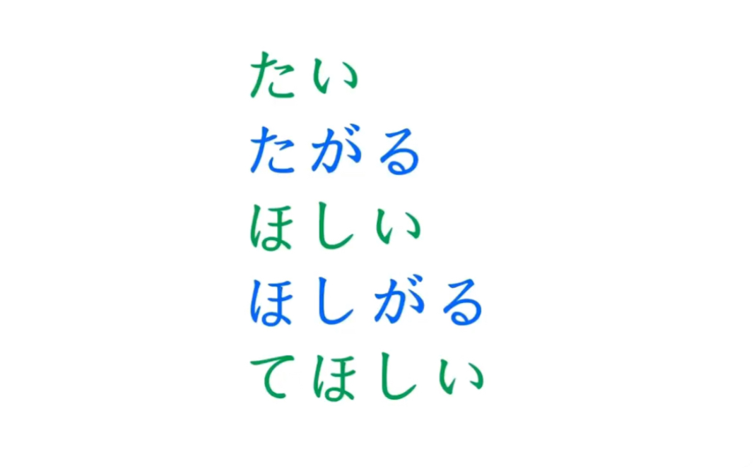 【日语N3语法】たい たがる 欲しい 欲しがる哔哩哔哩bilibili