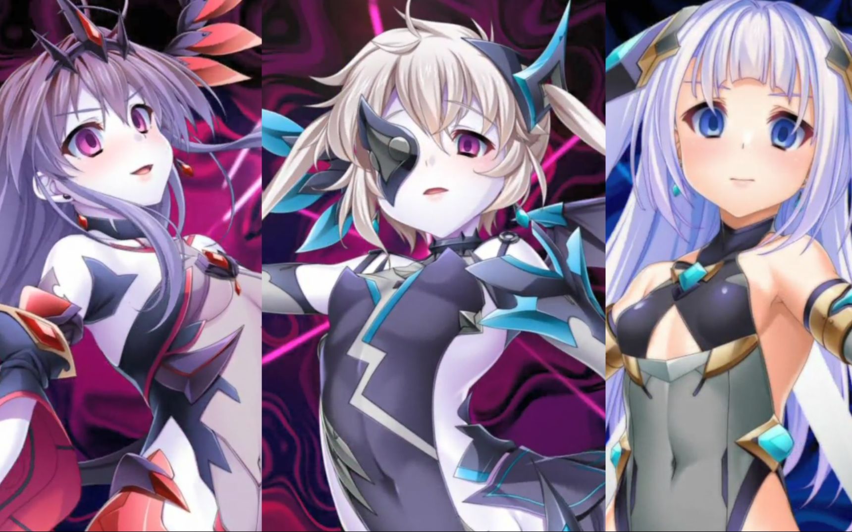 【光翼战姬C】战姬黑化变身动画（冬华+美冬+春乃）