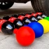 实验车vs古柯和气球|用汽车压碎松软的东西