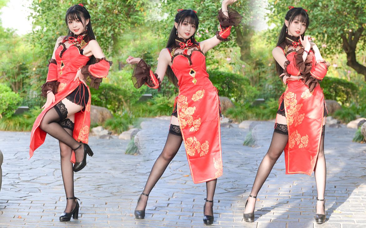 Vertical screen ❤️ Red Dress Little Diao Niang ❤️ "Rouge" cheongsam/ancient style
