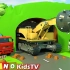 儿童掘进机和工程车|儿童山地隧道建设 TinoKidsTV