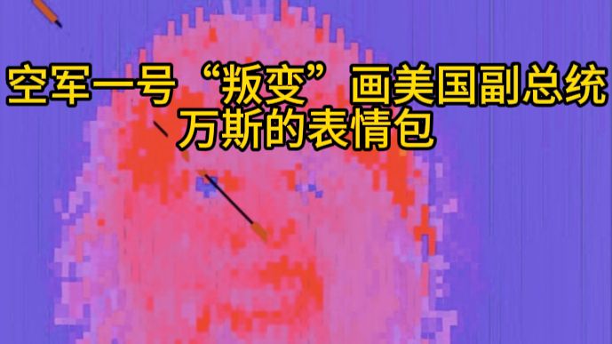 有人用飞行轨迹在天上画美国副总统表情包！