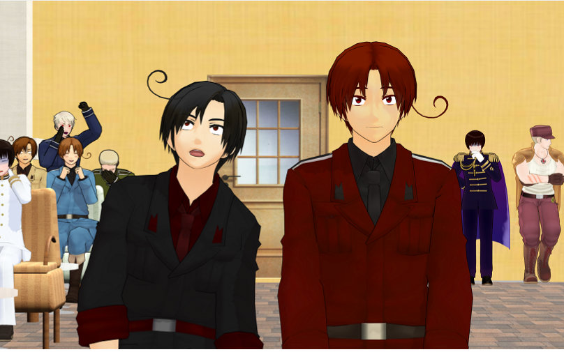 【aph/mmd】枢轴醉酒日常异色伊双子的dadada