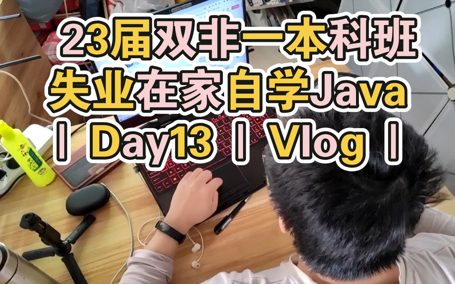 不考公不考编，冲刺大厂JAVA岗30W年薪 23届双非一本科班失业在家自学Java Day13 Vlog