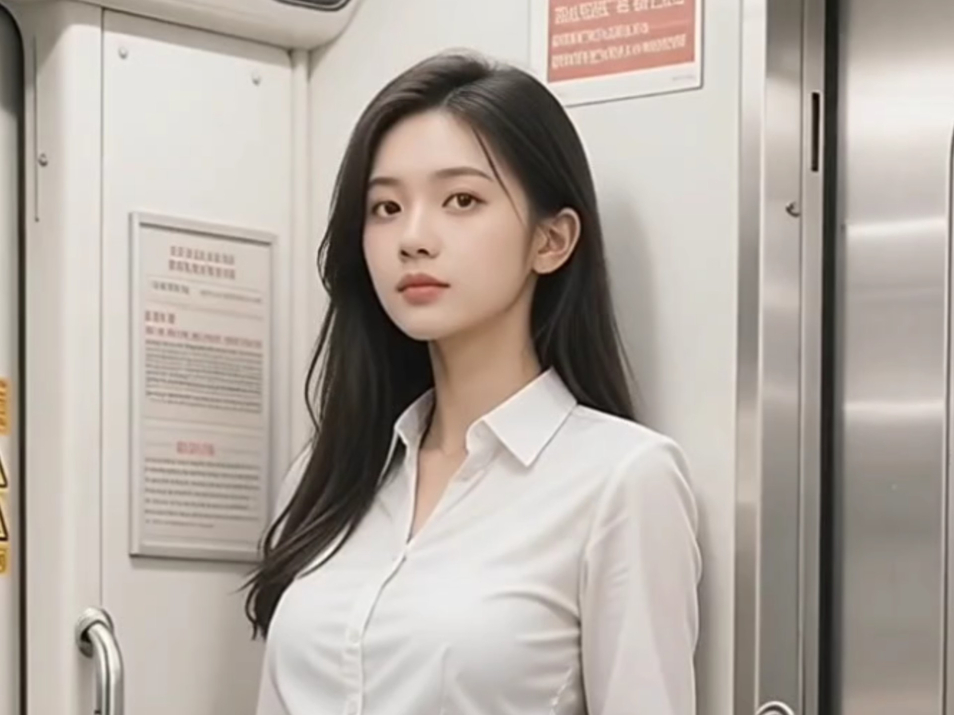 AI高冷美女地铁接吻(第三弹)