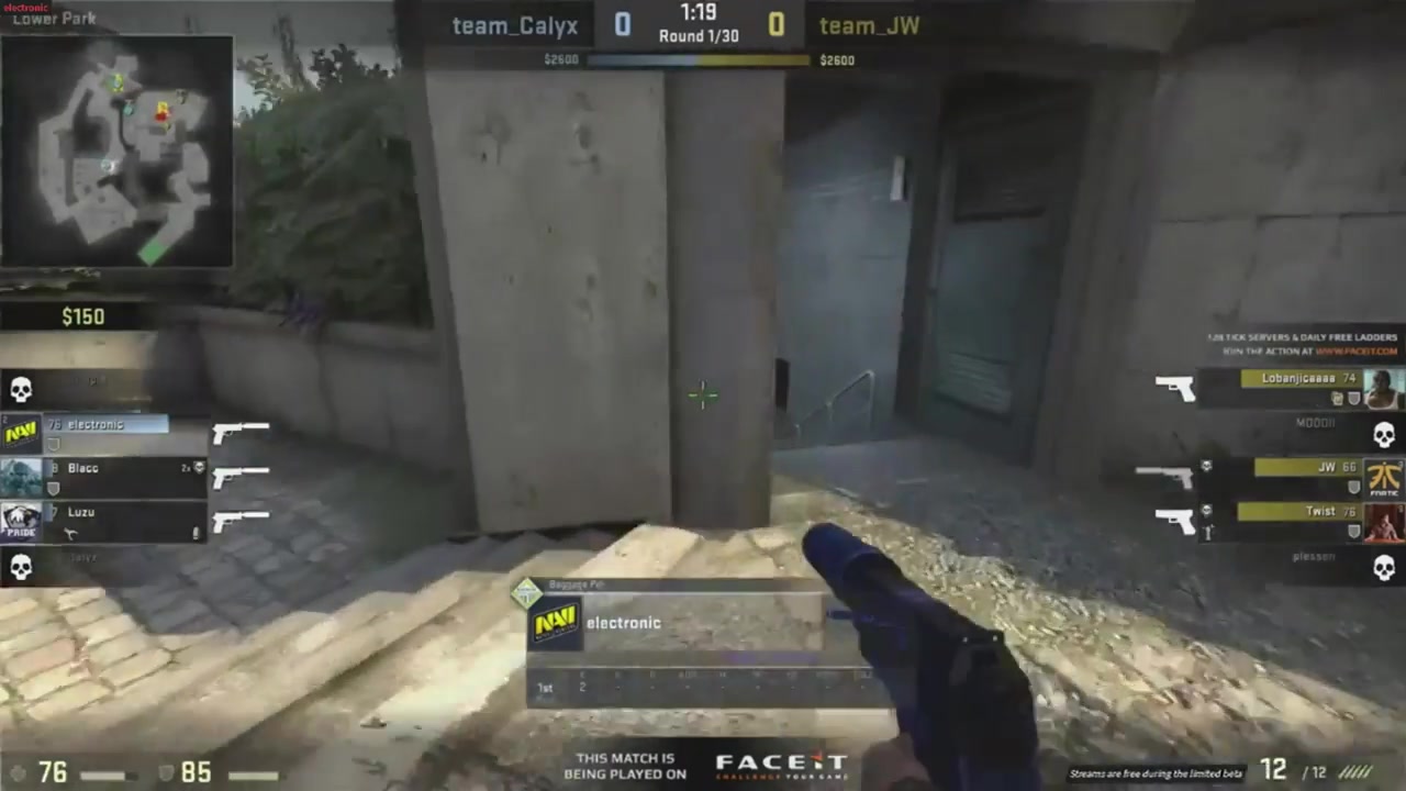 【csgo】electronic视角fpl overpass