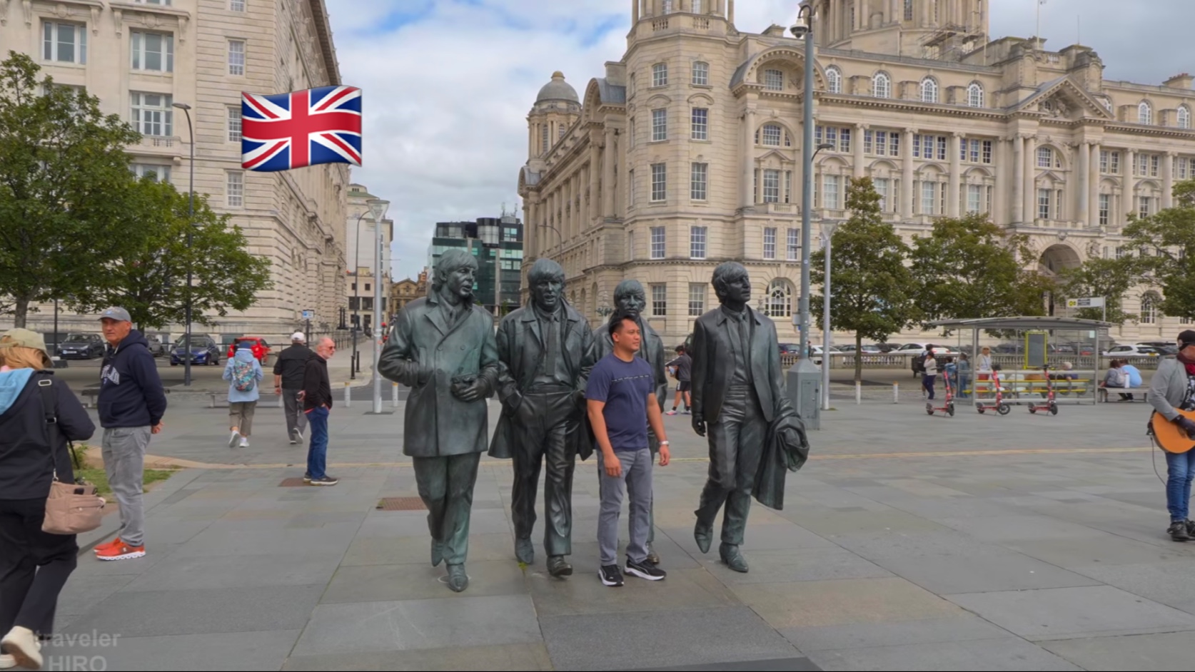 8月漫步游英国英格兰西北部港口城市 利物浦 探索城市街道和海滨 拍摄日期：2025.8.8