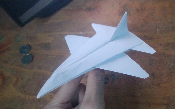 【折·纸飞机】纸飞机叠法教程演示视频:f16飞机